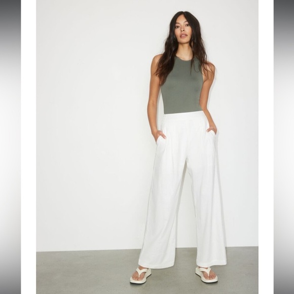 Dynamite Pants - Dynamite Heidi Wide Leg Linen Pull-On
Pants, Bright White